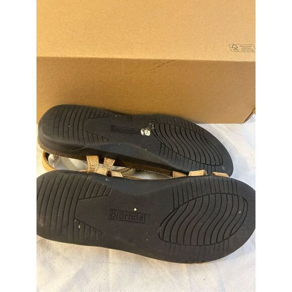 Bjorndal sandals 7.5 Linville strappy shoes brown - Picture 4 of 6